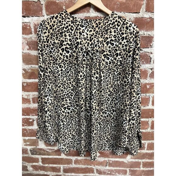 Catherines Women's Cheetah Print Plus Size Blouse 3X - Picture 3 of 3